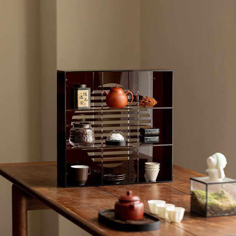 亚克力茶色桌面置物架茶具茶壶收纳展示架博古架可上墙壁挂,家庭/个人清洁工具,地垫,淘宝优惠券,粉丝福利购,淘宝优惠卷