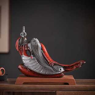 中式禅意历史人物陶瓷工艺品老子像摆件教师书房博古架装饰品礼品