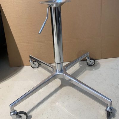 升降十字桌家用小户型可移动滑动洽谈桌子带轮的桌子展示架桌子腿