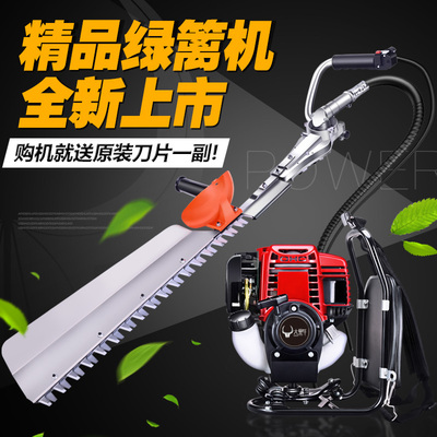 四冲程汽油绿篱机背负式采茶机修剪茶机重修王单双刃绿篱笆修剪机