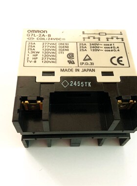 G7L-2A-B是OMRON直流24VDC线圈变频器用继电器拆机实价直拍