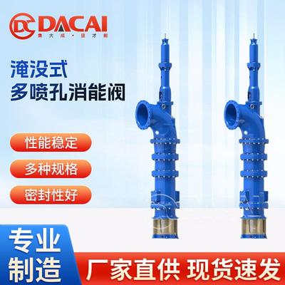 大才淹没式多喷孔消能阀排放阀水池放空阀立式排空调节阀轴流