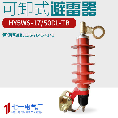 HY5WS-17/50DL-TB可卸式避雷器更换配件户外高压复合氧化锌避雷器