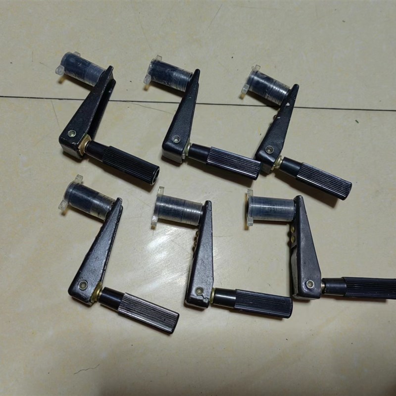 老式磁石电话发电机6毫米折叠手摇柄胶木转动手柄配件铝齿轮0.5摸