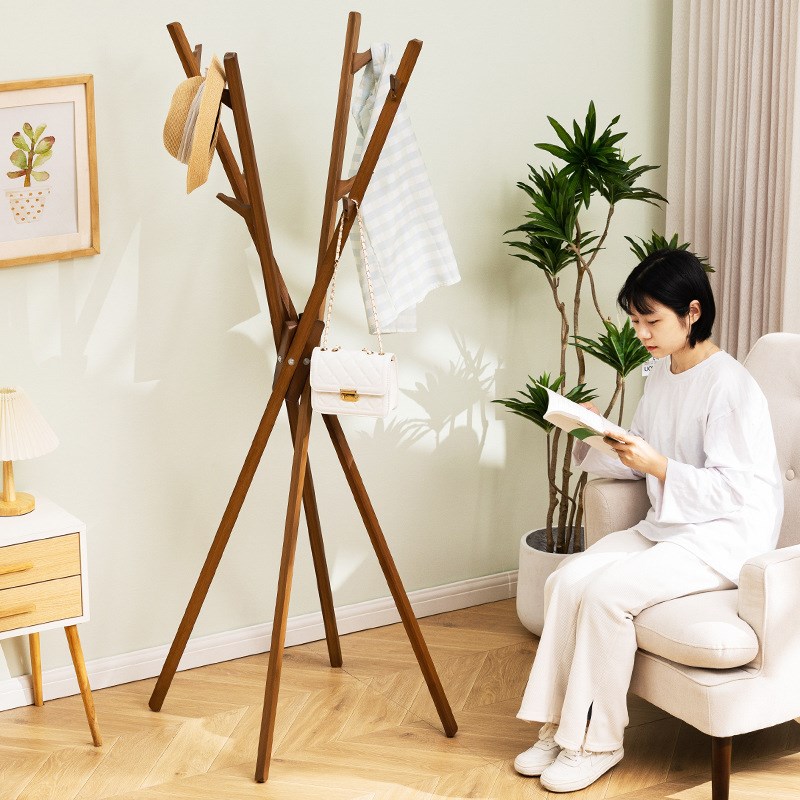 轻奢衣架落地卧室家用挂衣架现代简约室内衣帽架简易晾挂衣服架子