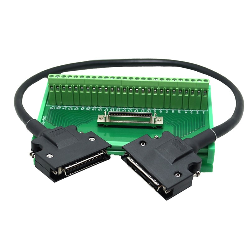 替代研华端子板CN1转接板SCSI50芯采集卡 分线器中继端子台3M接头