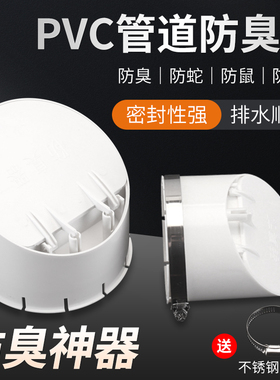 110PVC排水管防臭下水管道横管外套污水管化粪池防返水地漏芯160