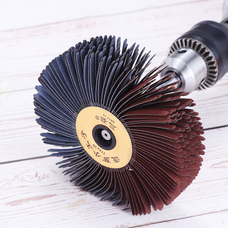 凹槽砂布轮菠萝蜜砂布丝轮木工根雕金属浮雕缝隙打磨抛光打磨头