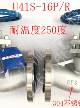 不锈钢柱塞阀304/316铸钢wcb法兰柱塞阀U41S-16P/R温蒸汽用阀门