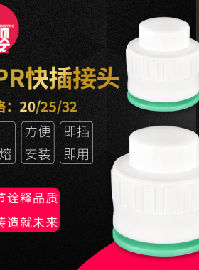 直插式ppr快插管堵免热熔20/25/32水管快速即插即用堵头接头配件