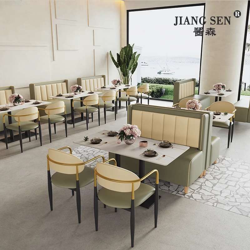 茶餐厅饭店餐吧桌椅组合咖啡厅奶茶店沙发椅简约西餐厅甜品店卡座