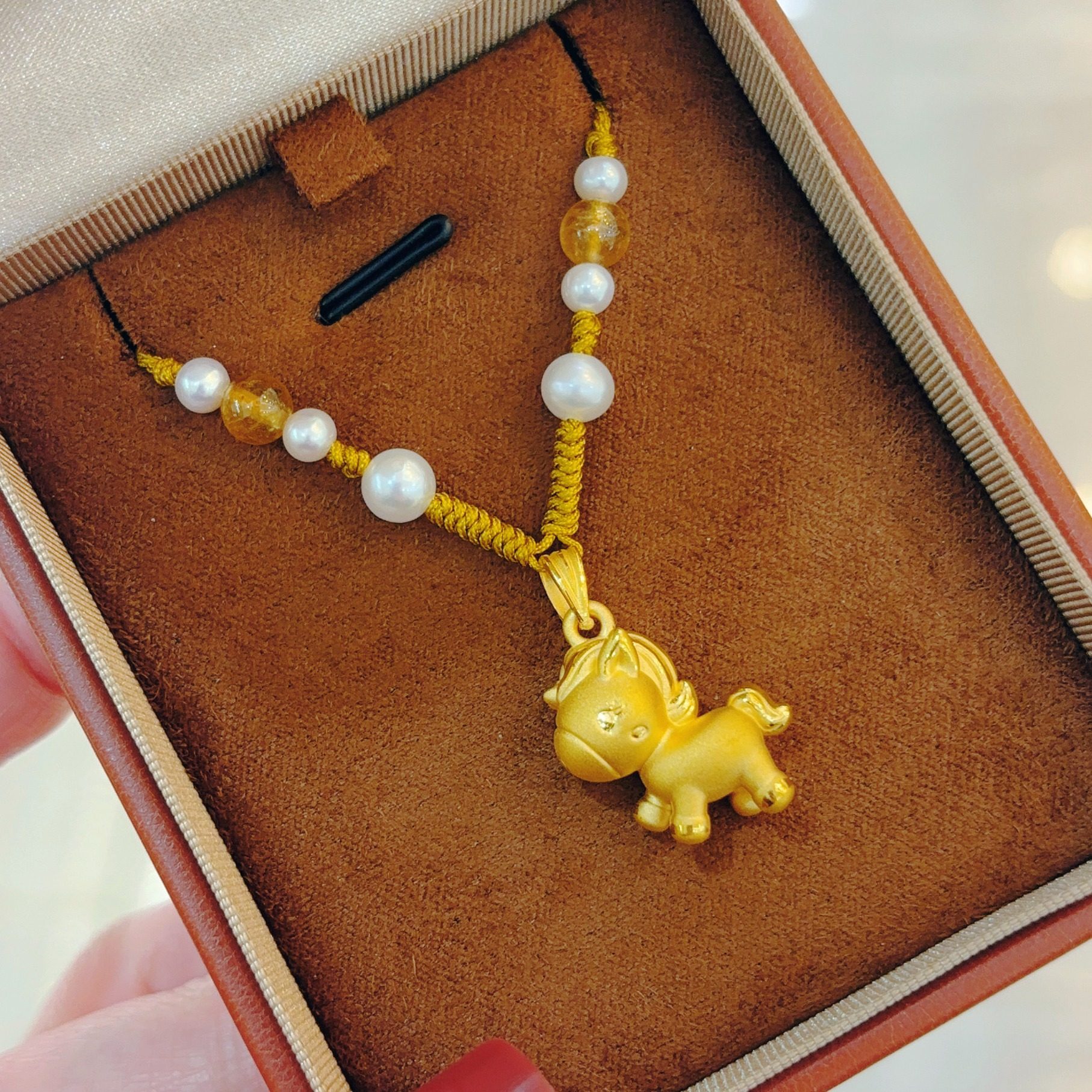 希曼汀黄金小马编织项链新款999足金生肖马吊坠本命年送女友礼物,黄金,小克重定价黄金吊坠,淘宝优惠券,粉丝福利购,淘宝优惠卷