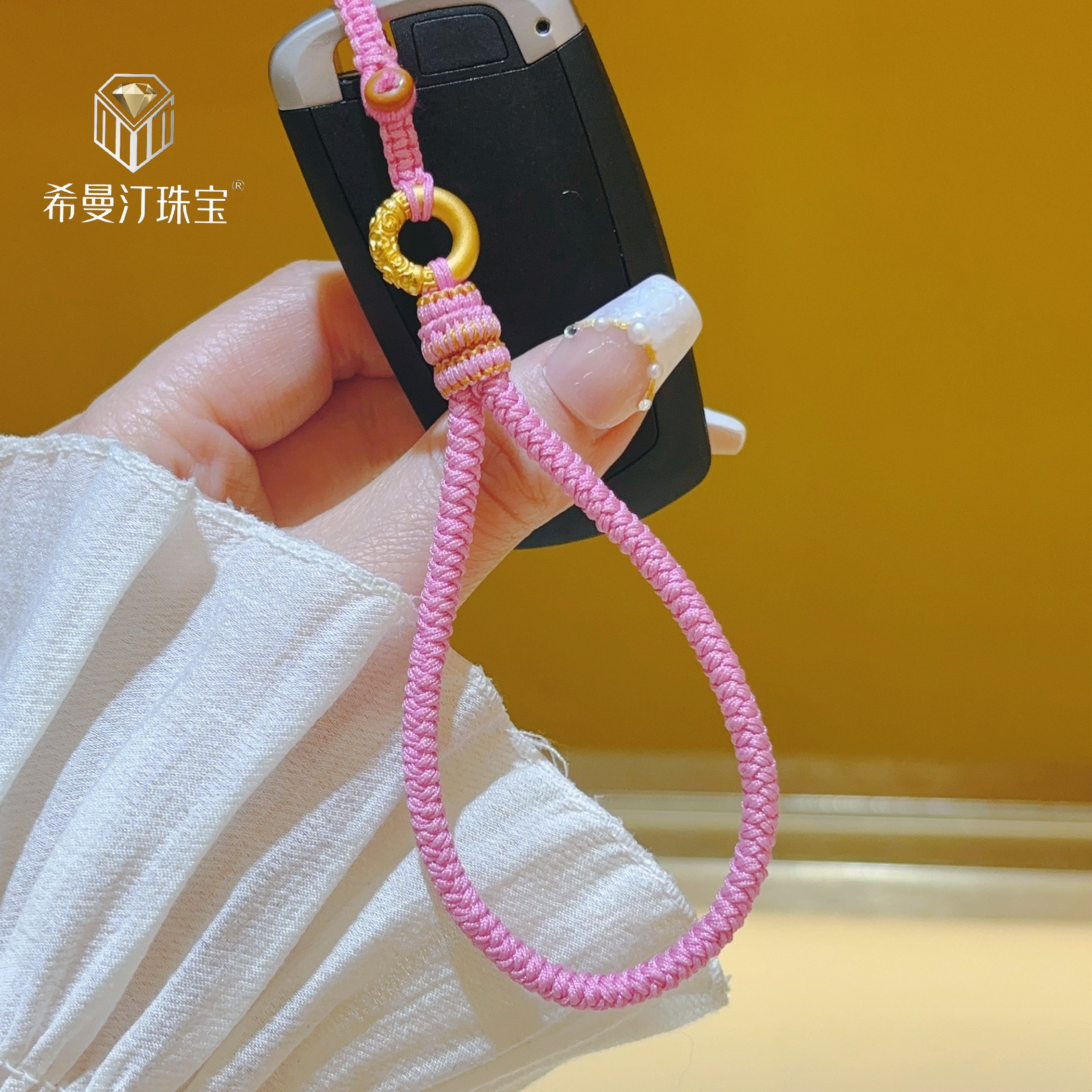 希曼汀足金999平安扣车钥匙扣男黄金财神手机挂件女情人节礼物,黄金,车挂件定价黄金,淘宝优惠券,粉丝福利购,淘宝优惠卷