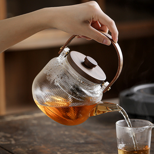 围炉煮茶家用室h内烤炉电陶茶炉一套庭院煮茶器煮茶炉玻璃茶壶套