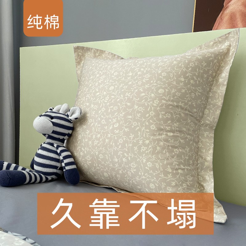 1F13印花靠枕套双面抱枕套不含芯卧室床上头大N靠背65x65x60正