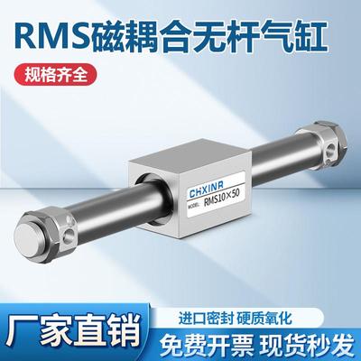 RMS磁藕式无杆气缸RMS10/16/20/25/32/40X100X200X300X400X500S