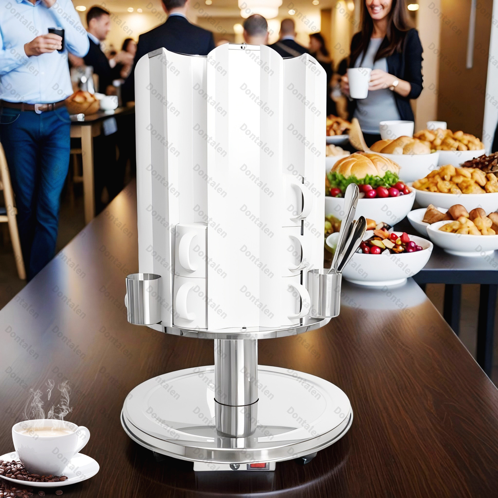 酒店自助餐用电热杯架可旋转暖咖啡杯器可调节适用多杯型暖杯设备
