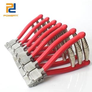 POWERTI宽头三弹簧新款超轻铝材羽毛球拍网球穿拉线机工具起始夹