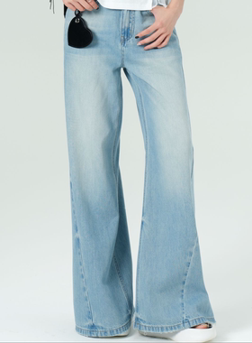 蓝图/co&sheng重生150小个子夏季直筒牛仔裤女洋气衣服女欧若风