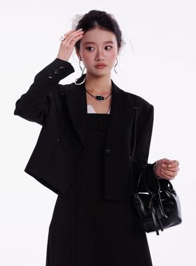 Co&cheng小个子定制春款西装垂顺时尚百搭气质设计师休闲黑色