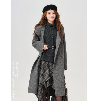 纵序之光/Co&Sheng重生小个子定制春季新款双面呢羊毛大衣时尚