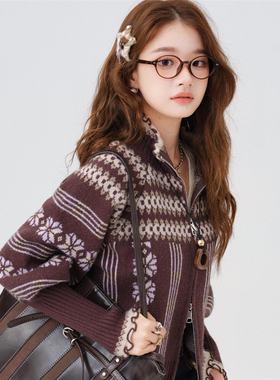 毛绒蝶语/co&sheng小个子开衫毛衣女款百搭时尚上衣外穿打底衫