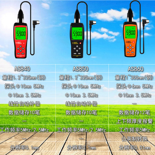 希玛AS860/850/840超声波测厚仪高精度钢板钢带纸张厚度测厚仪
