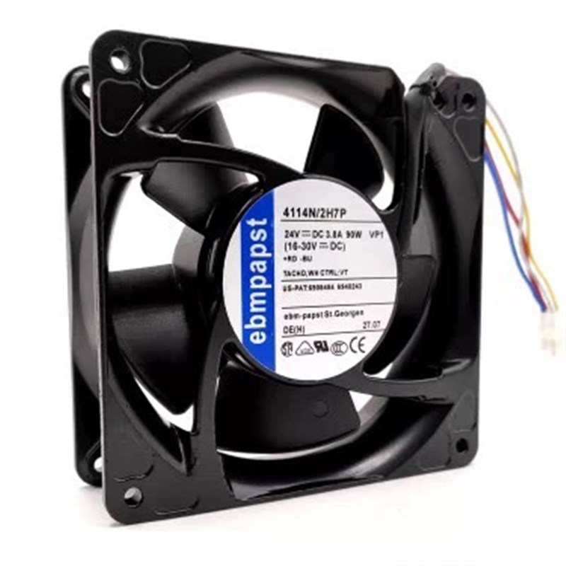 原装德国 4114N/2H7P 90W 24V 3.8A 12038 12CM 高端轴流散热风扇