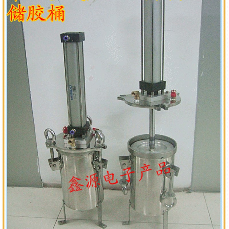 活塞式不锈钢气缸压力桶3L柱塞型胶水储料罐碳钢压力桶气缸胶水桶