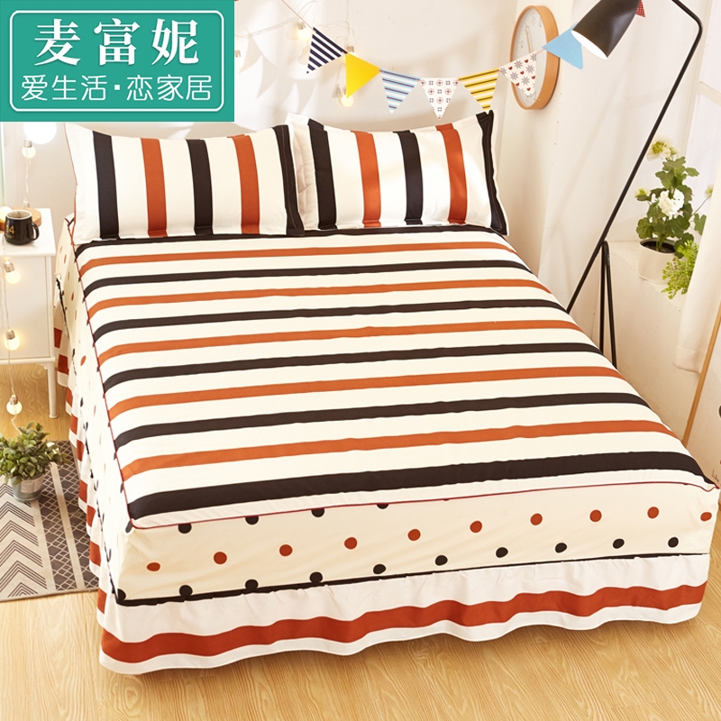 水洗棉床裙180x200公主床罩1,5m床一米八 五150x200床单1,8