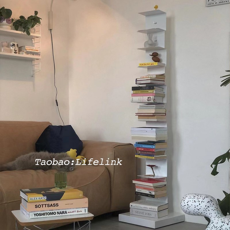 Lifepoem隐形书架设计师创意小户型落地书架卧室书房收纳置物架