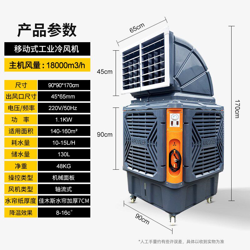 空调扇制冷超强风2024款新w款工业冷风机工厂降温水冷风扇环保空