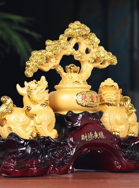 摇钱树貔貅e摆件一对发财树聚宝盆店铺收银台摆设开业礼品