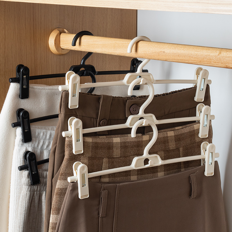 日本裤架夹子衣柜收纳裤子衣架防滑无痕挂jk裙夹裙子晾衣服架裤夹