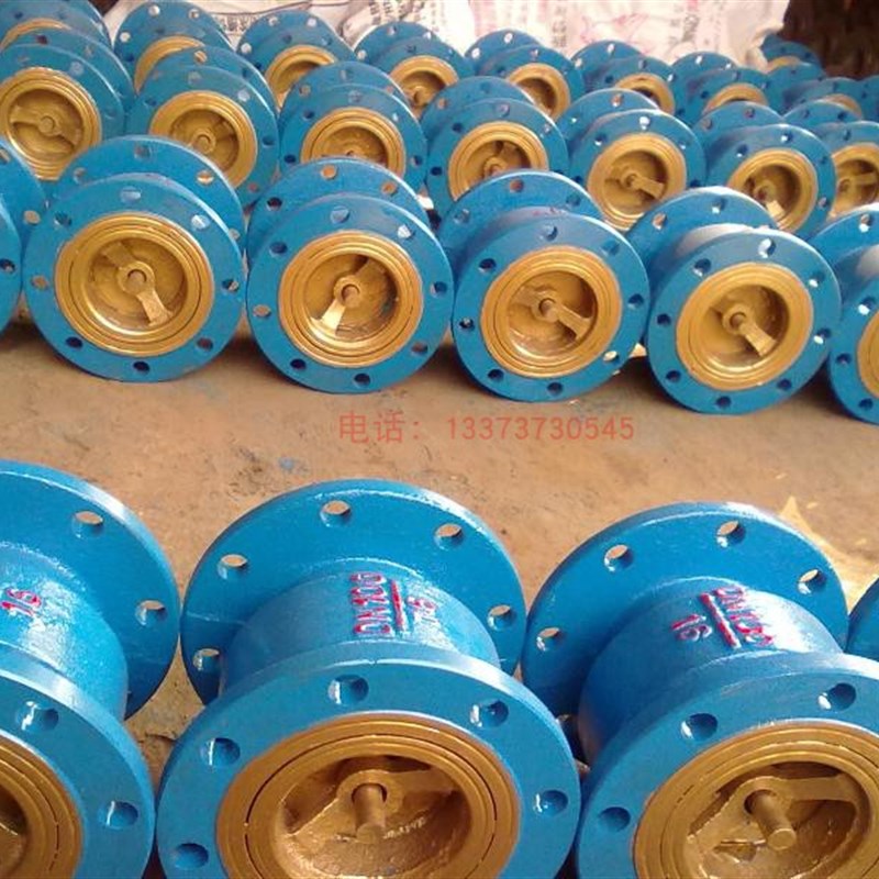 铸铁消声音止回阀 HC41X-16 立式卧式法兰逆止阀管道单向阀 DN50