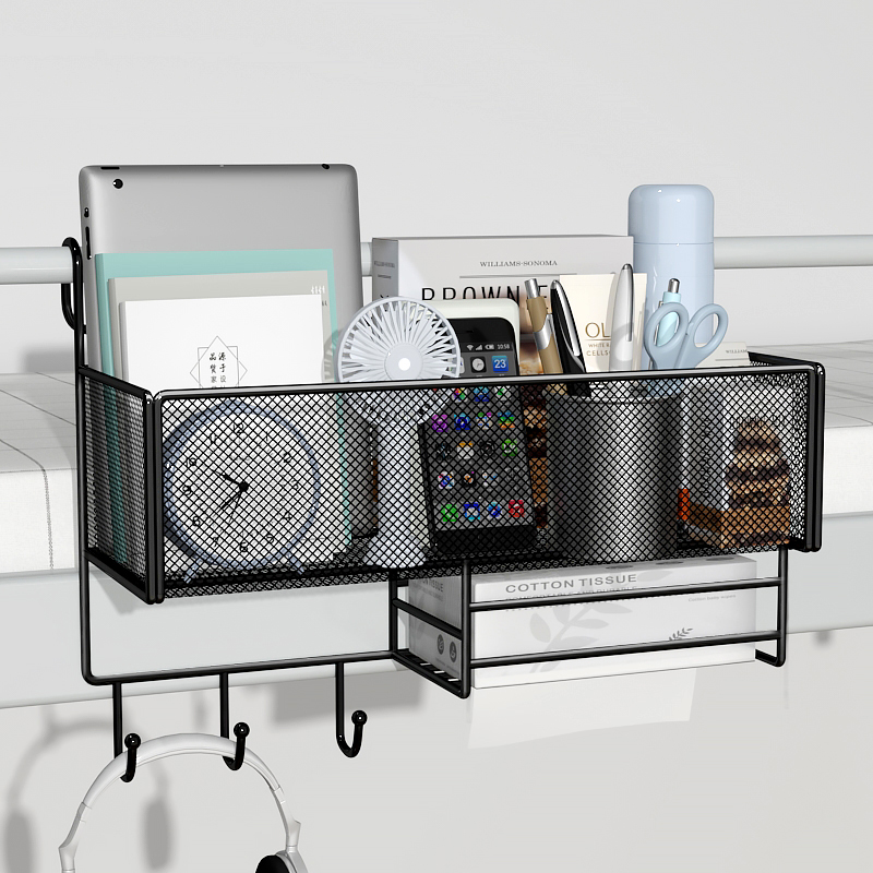 大学生宿舍神器床头置物架女生上铺床上收纳寝室住校好物床边挂篮