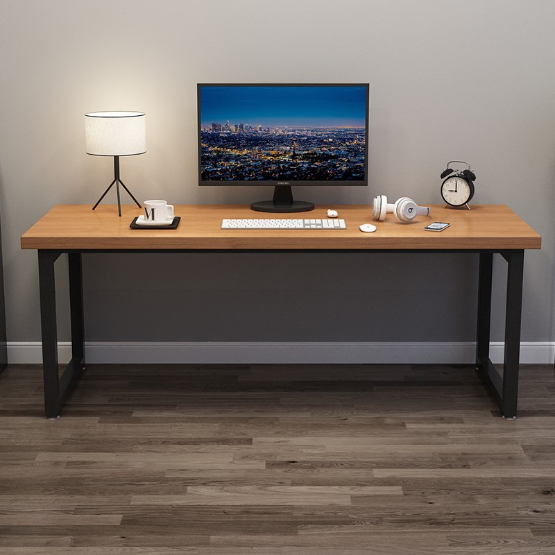 实木电脑桌简约现代书桌家用台式桌简易学习桌木头办公桌电竞工作