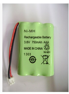 电话子母机3.6V750MA无绳电话电池SANIK3SN-AAA30-S-J1