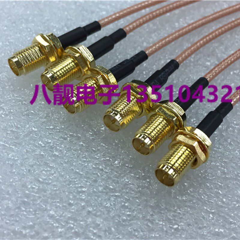 RP-SMA接头外螺内针 射频RG316馈线 无线路由网卡天线改装线 跳线