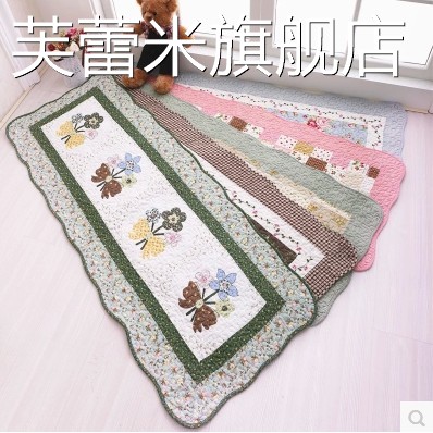 芙蕾米新款纯棉地垫防滑全棉布艺卧室床前垫窗台垫厨房垫汽车后排垫机洗饰品摆件垫垫