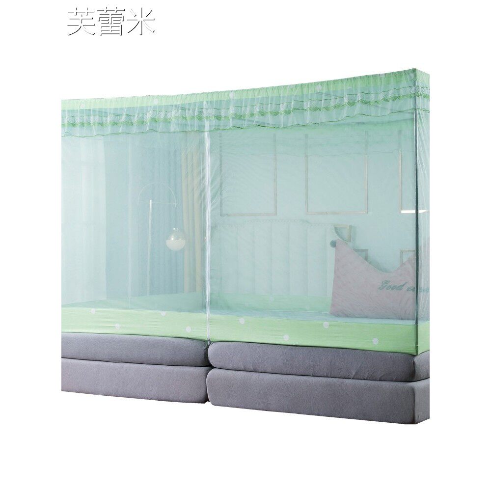 芙蕾米农村防蟑螂防蚊虫防灰尘加粗烤漆支架全封闭蚊帐定做加大炕榻榻米床笠拉车