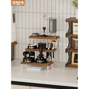 芙蕾米咖啡周边器具收纳架实木家用桌面压粉机分粉棒器具把手收纳架床笠拉车