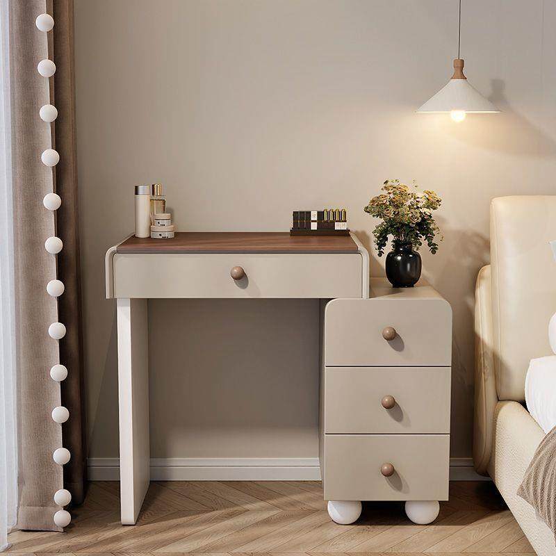 新款实木梳妆台卧室现代简约多功能小户型化妆桌台收纳柜斗柜一体