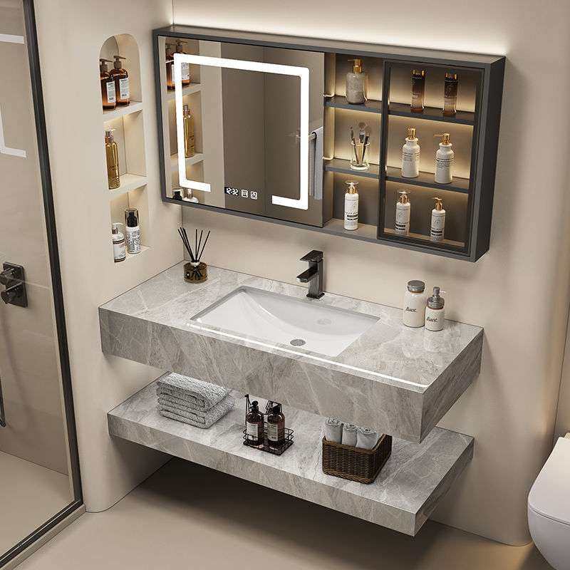 家居酒店轻奢双层岩板浴室柜洗漱组合现代简约一体盆豪华智能镜柜,电子元器件市场,其它元器件,淘宝优惠券,粉丝福利购,淘宝优惠卷