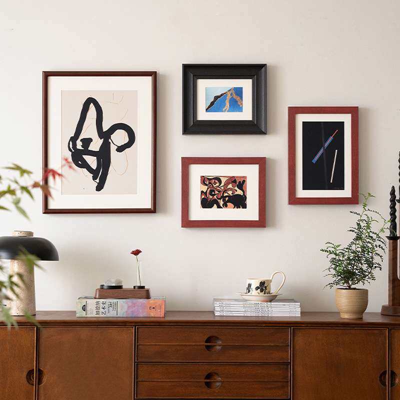 心韵 中古风抽象艺术装饰画小众复古客厅组合画客餐厅简约挂画,电子元器件市场,其它元器件,淘宝优惠券,粉丝福利购,淘宝优惠卷