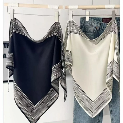 【下单立减50】新款百搭发带西装披肩女薄款透气复古简约三角巾D