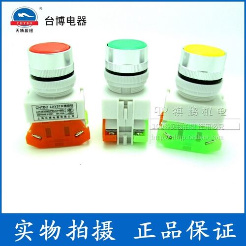 天博按钮 带锁按钮开关 LAY37-11T 孔径22mm 锁定按钮开关 台博