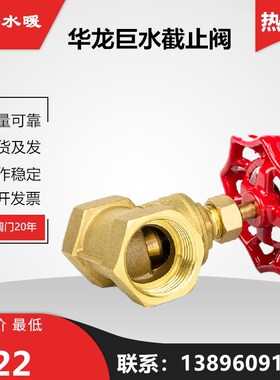 铜丝扣截止阀VG华龙巨水J11W16T水表PPR管暖气空调截门15开关20