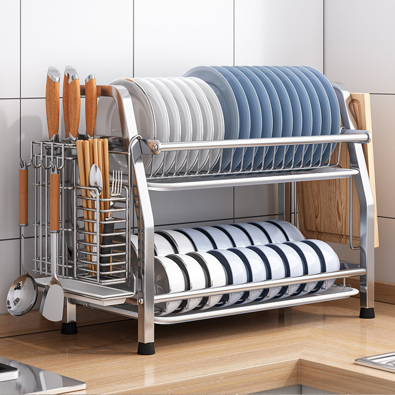 厨房台面304碗碟收纳层架多功能洗碗槽放碗架沥水碗盘架碗筷收纳,童装/婴儿装/亲子装,儿童装饰手表,淘宝优惠券,粉丝福利购,淘宝优惠卷