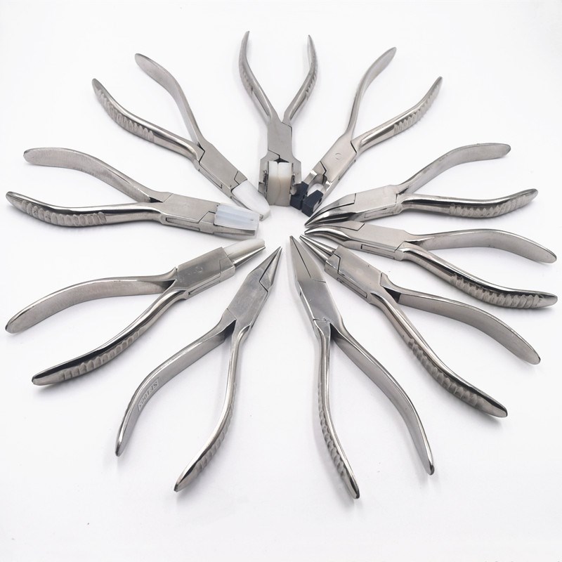 眼镜工具钳鼻托桩头镜腿镜框无框剪断中梁诗乐弯嘴钳